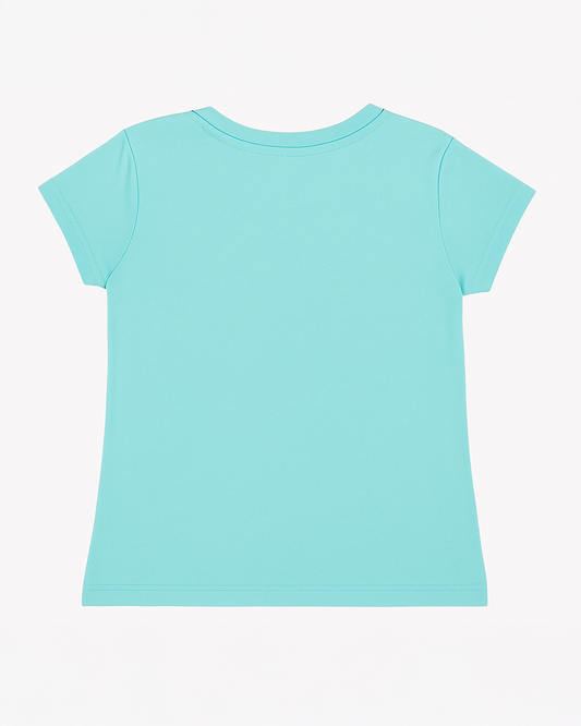 Blusa basica para niña Azul