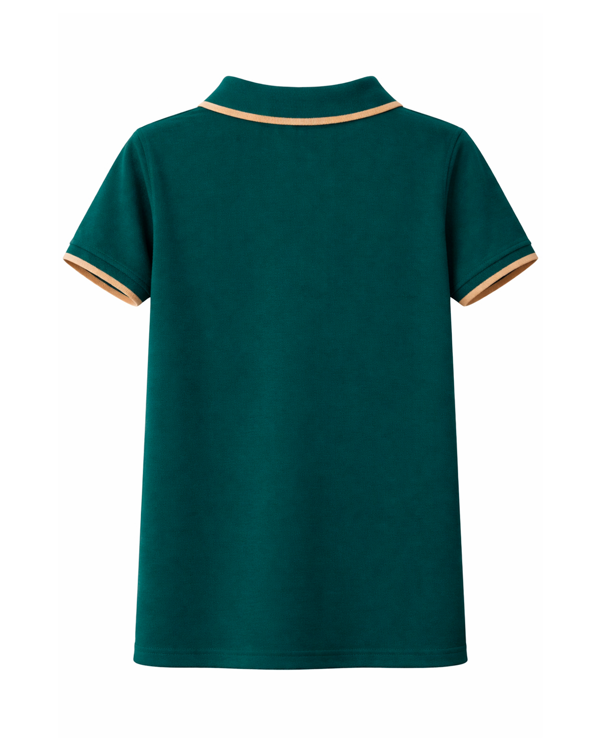 Polo Infantil Verde Botella con Detalles en Contraste