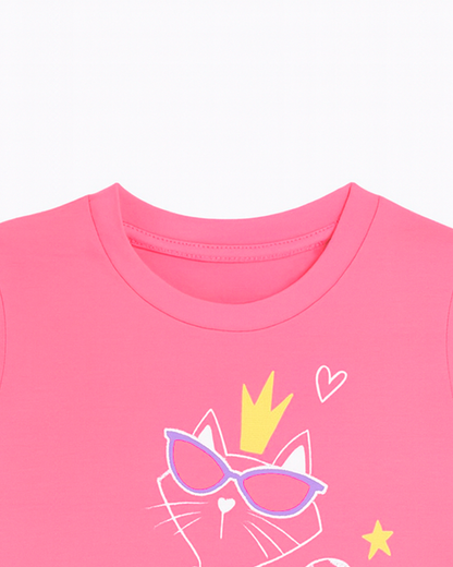 Blusa basica para niña Rosada