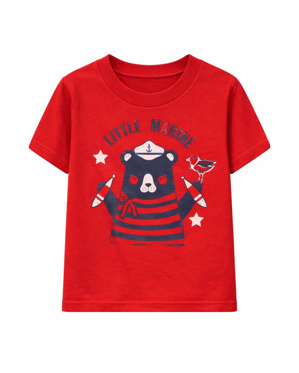 Camiseta básica para recien nacido niño Rojo