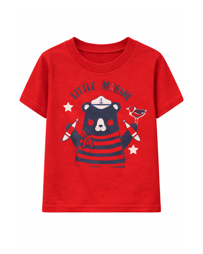 Camiseta básica para recien nacido niño Rojo