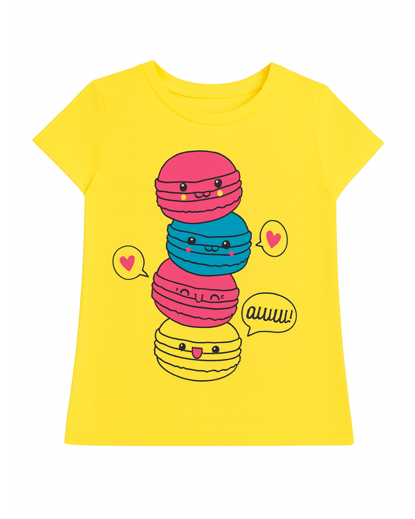 Blusa basica para niña Amarilla