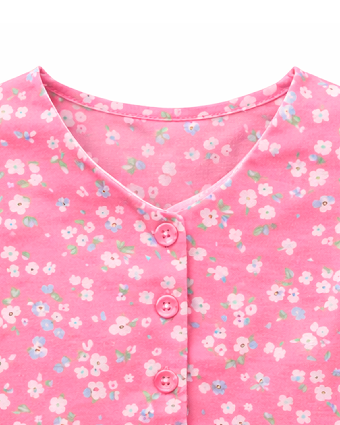 Blusa Niña Estampada con Flores Rosada