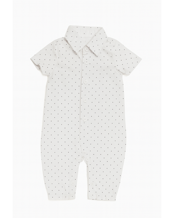 Enterizo con Lunares Negros