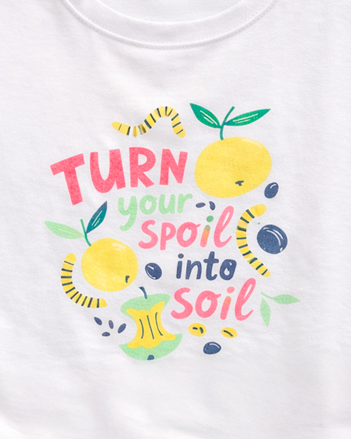 Blusa Niña Estampada “Turn Your Soil into Soil Blanca