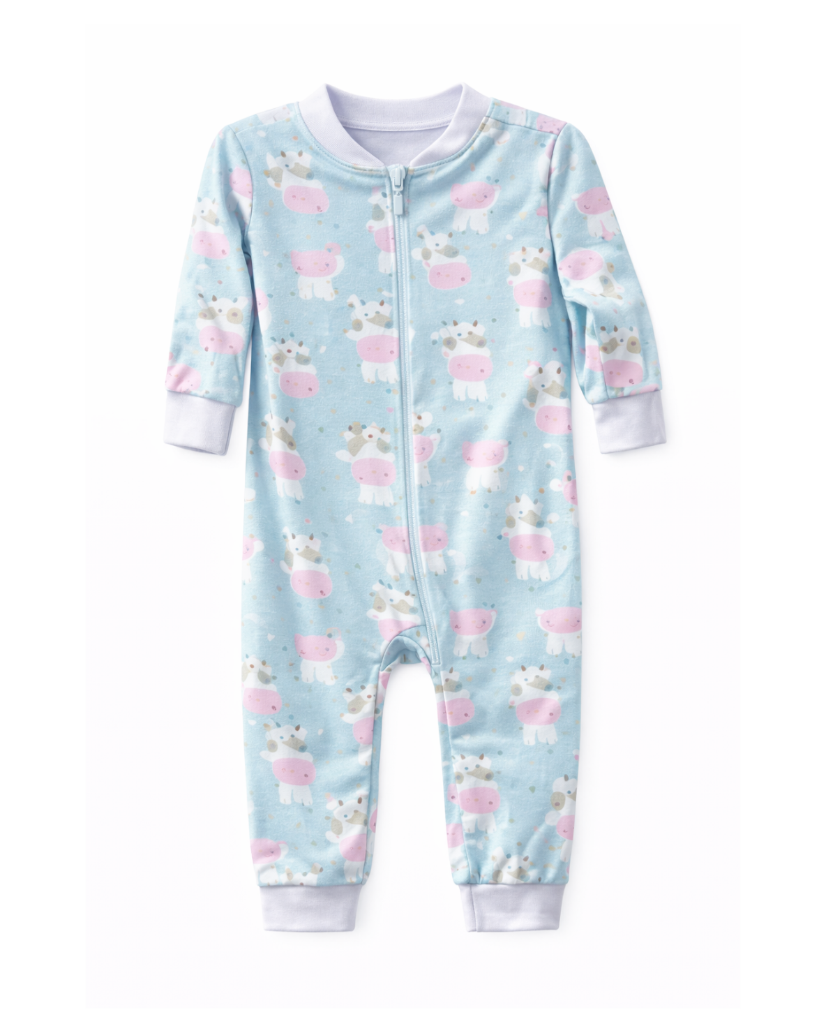 Pijama Enteriza para bebé niña con cierre Estampada