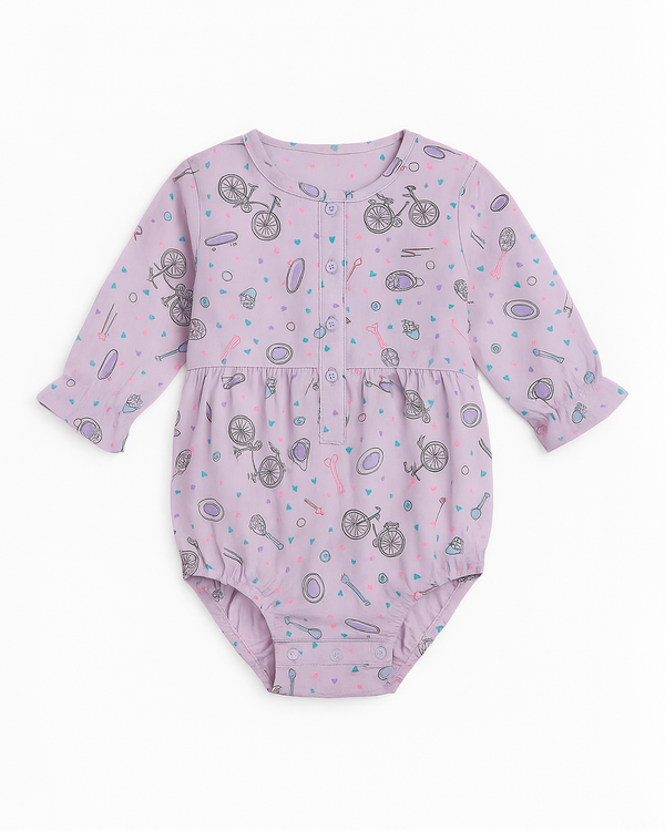 Body manga larga estampado para bebes niñas