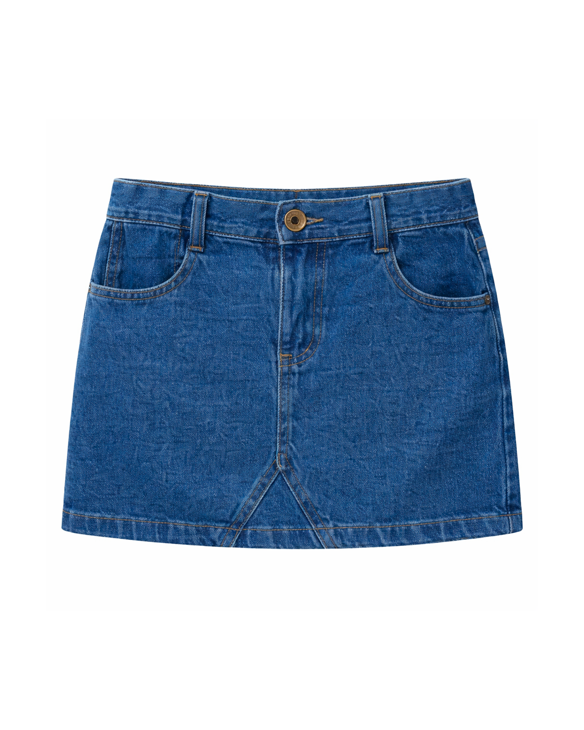 Falda Infantil en Denim Azul Clásico