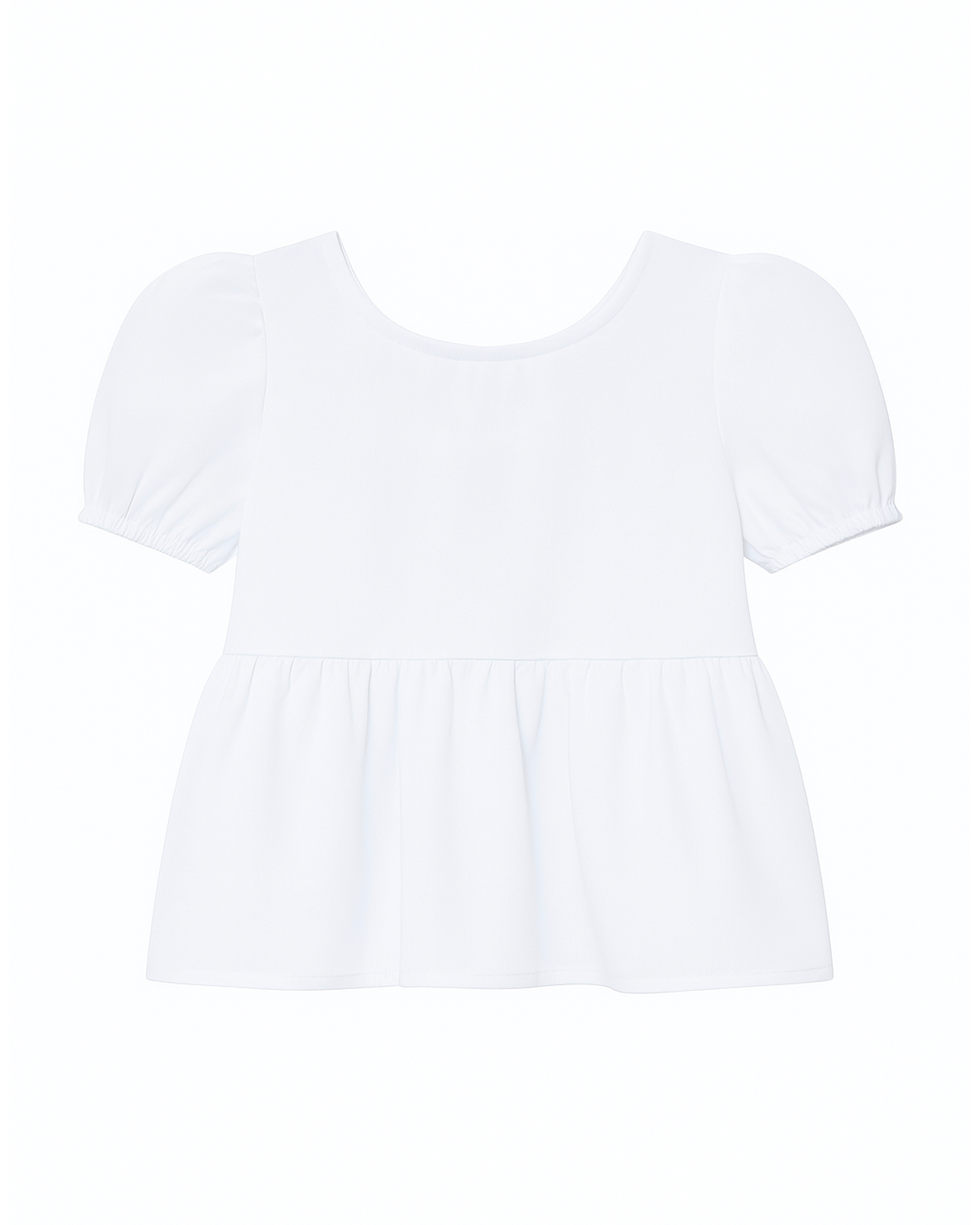 Blusa Infantil Blanca con Espalda Anudada