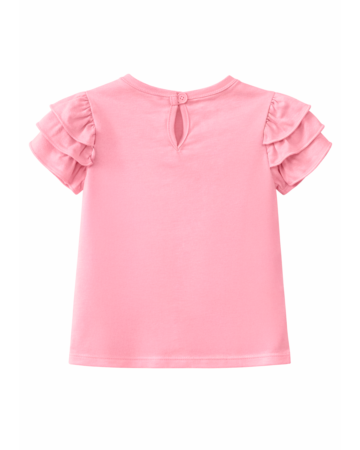 Blusa Niña con Mangas en Volantes Rosada