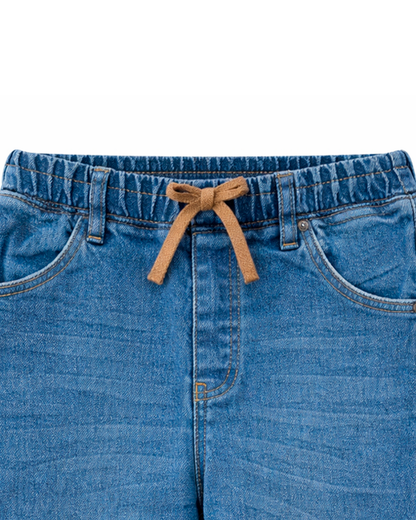 Pantalón Infantil Denim con Pretina Ajustable