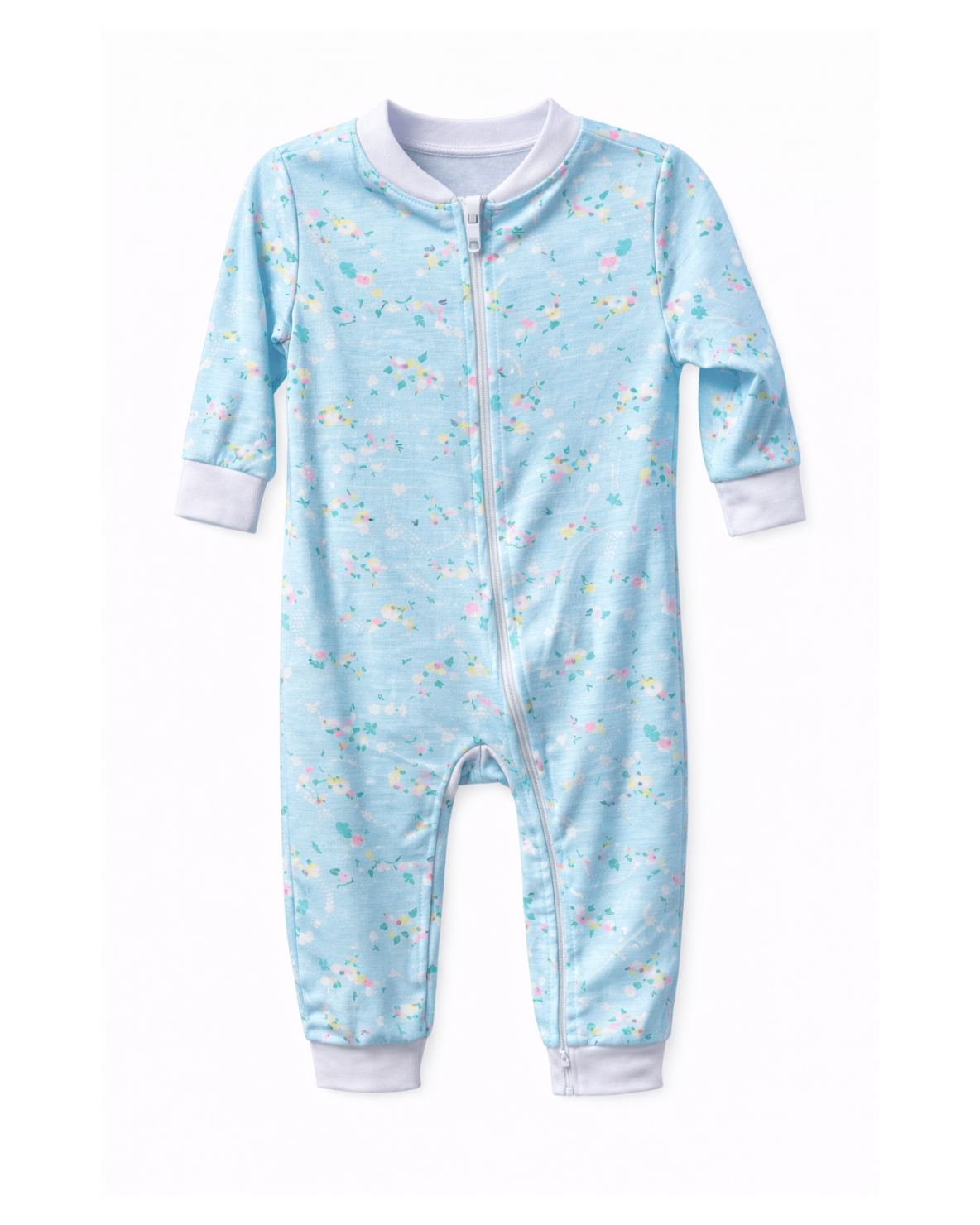 Pijama Enteriza para bebé niña con cierre Estampada