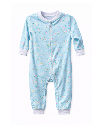 Pijama Enteriza para bebé niña con cierre Estampada