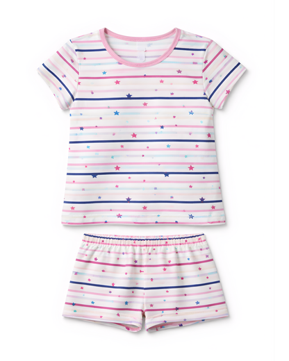 Pijama de dos piezas para niña Estampada