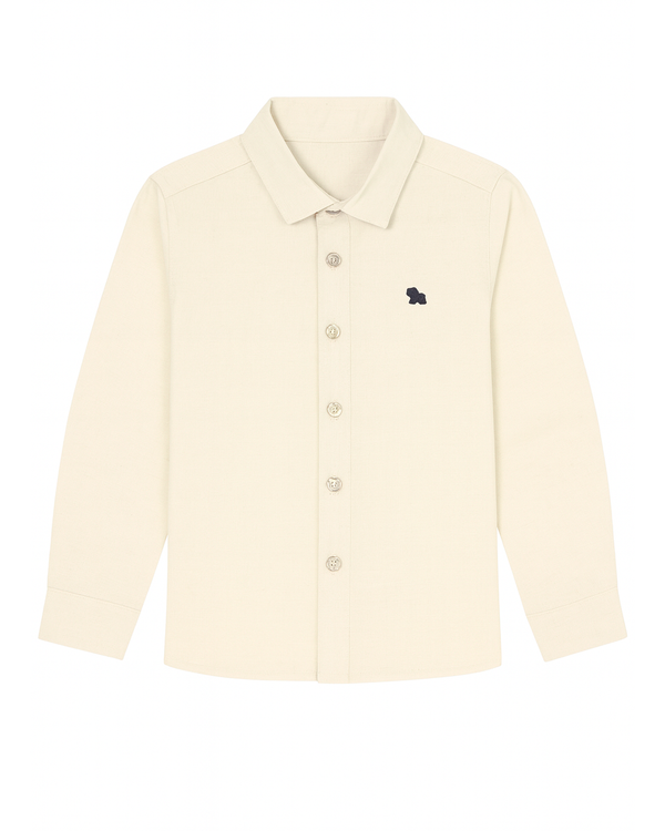 Camisa Beige Manga Larga Niño