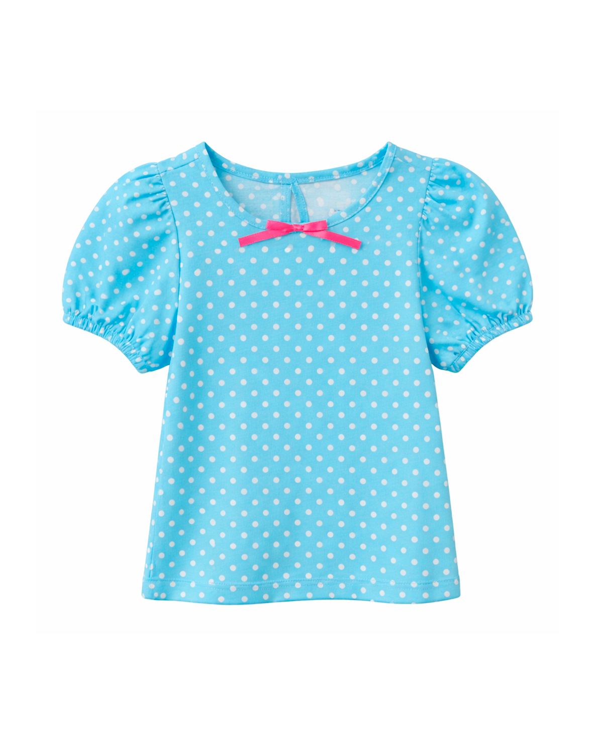 Blusa Infantil Estampada de Lunares Azul