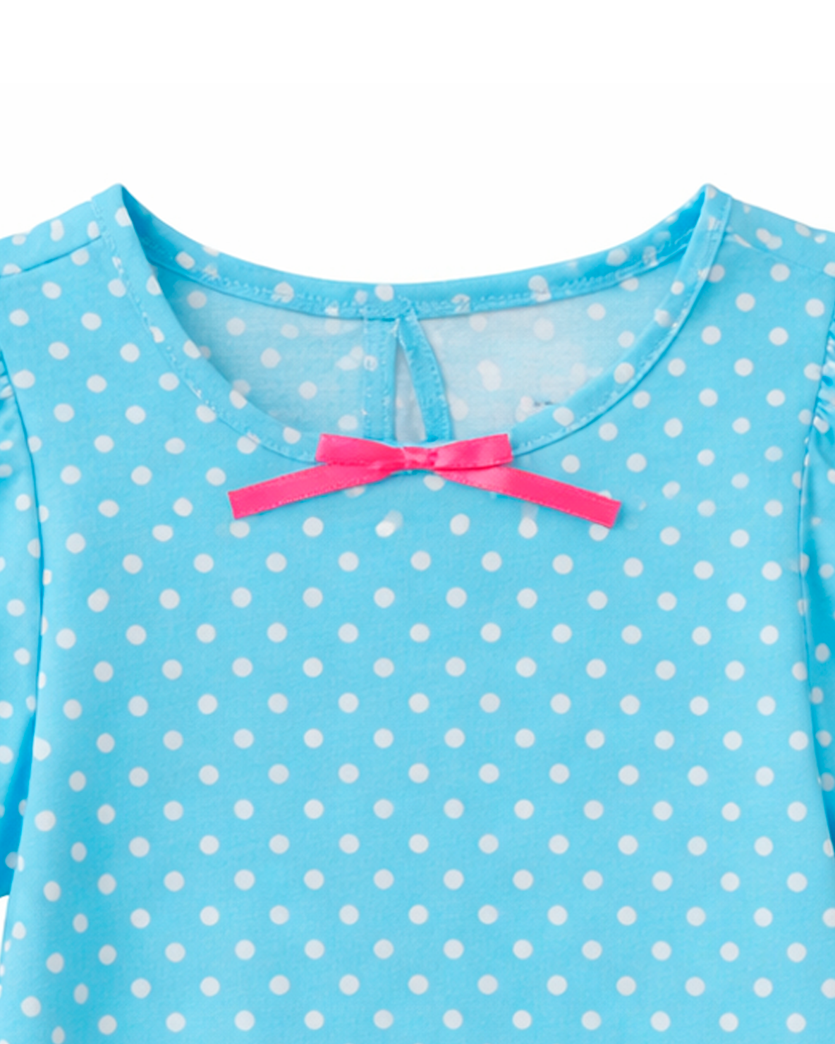 Blusa Infantil Estampada de Lunares Azul