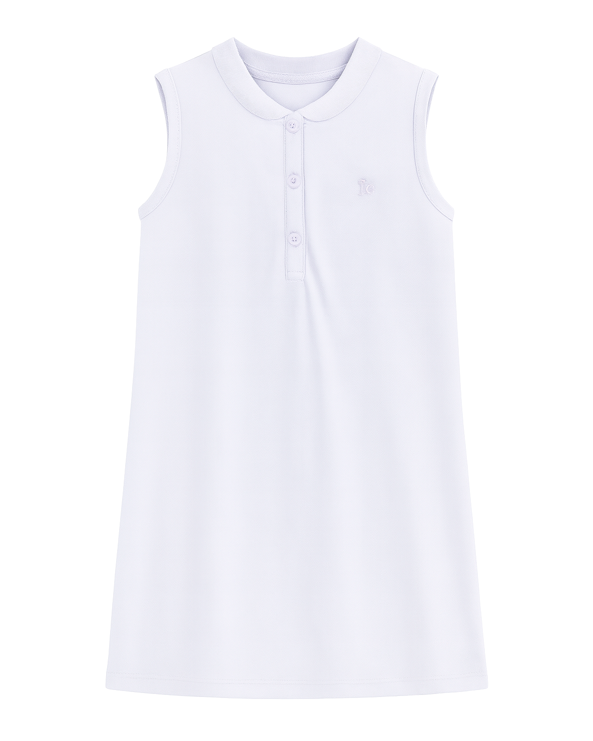 Vestido Tipo Polo Sin Mangas Blanco
