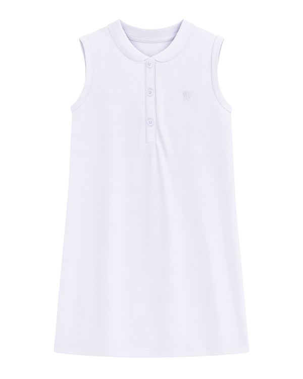 Vestido Tipo Polo Sin Mangas Blanco