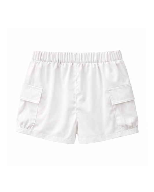 Short Niña Tipo Cargo Blanco