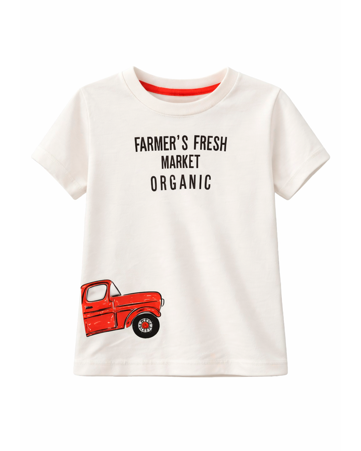Camiseta Niño Estampado Camión Blanco