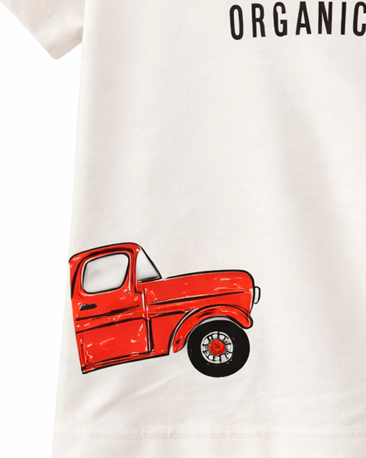 Camiseta Niño Estampado Camión Blanco