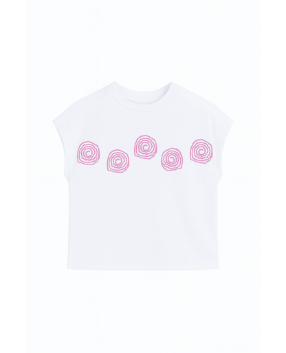 Blusa Urbana con Espirales Rosas