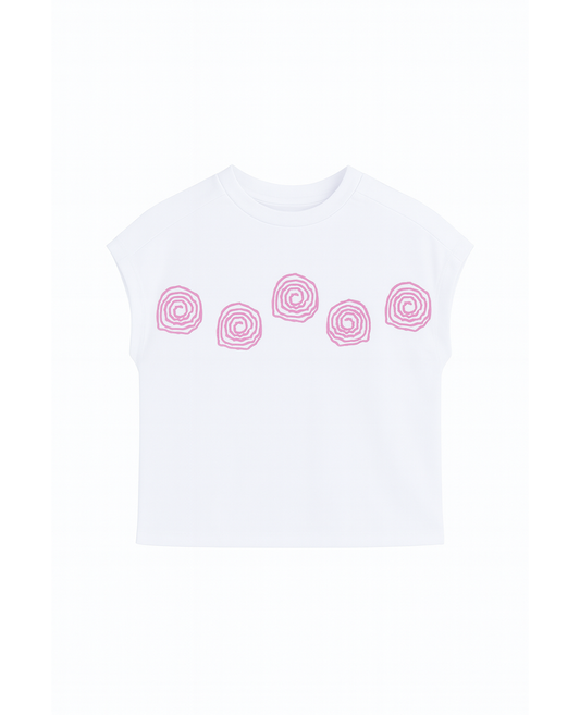Blusa Urbana con Espirales Rosas