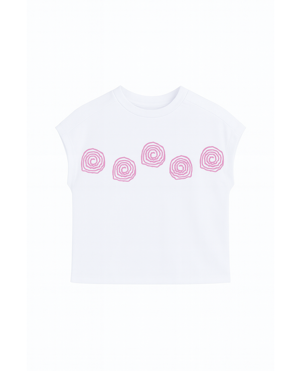 Blusa Urbana con Espirales Rosas