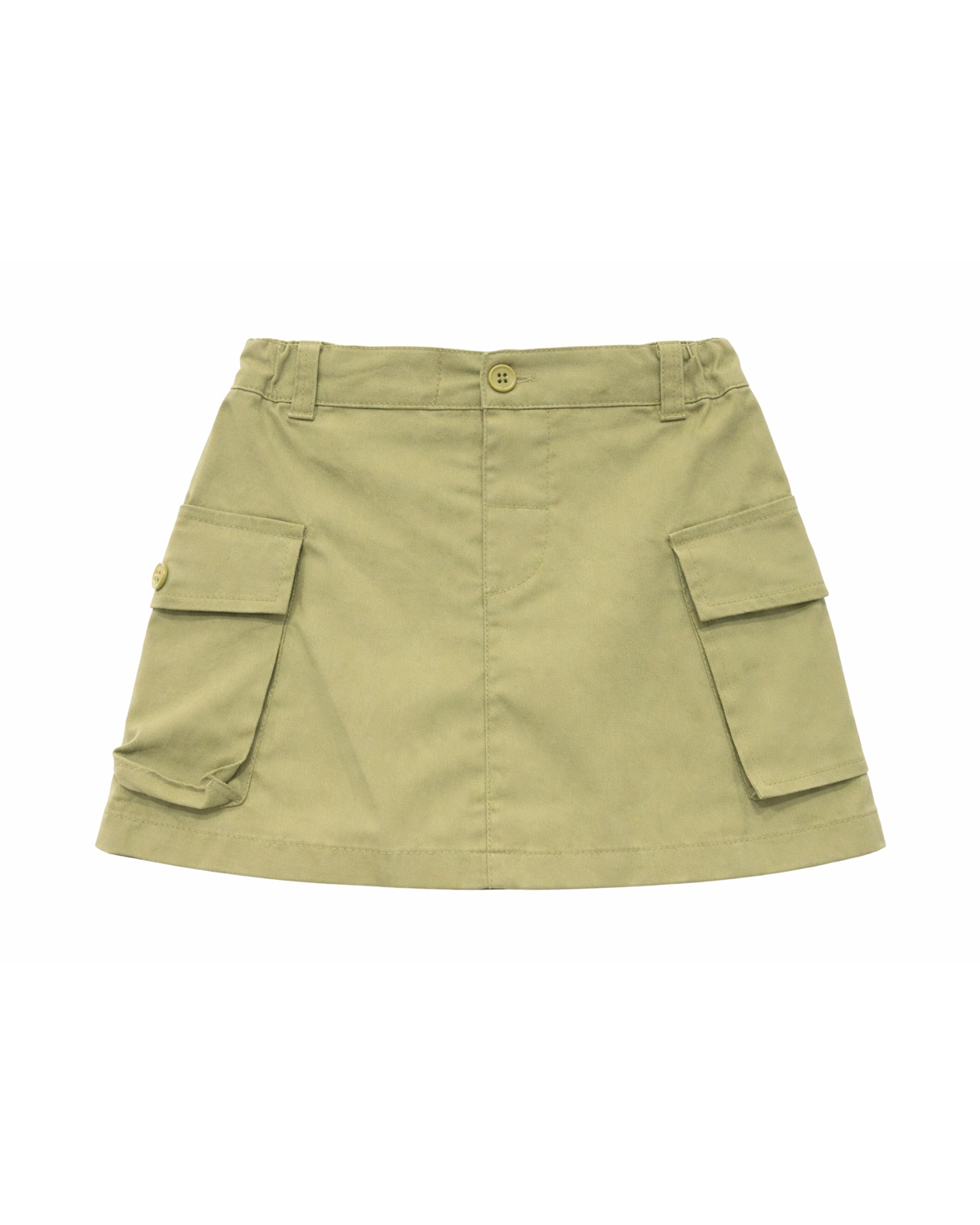 Falda Infantil Tipo Cargo en Verde Militar