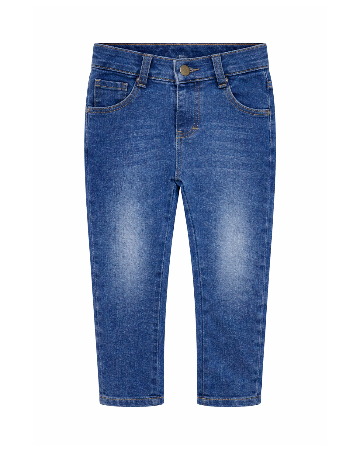 Jean Niño Denim con Efecto Desgastado Azul