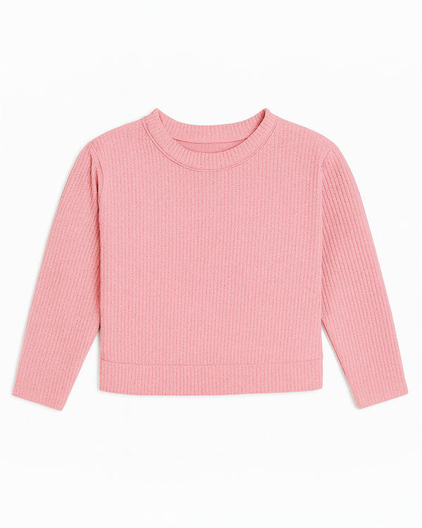 Blusa Rosa Texturizada Estilo Casual