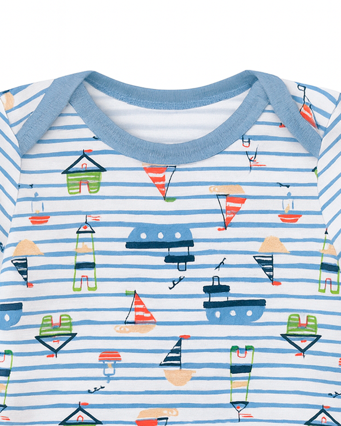 Body Infantil Estampado Náutico Azul