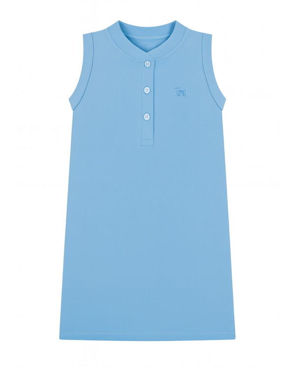 Vestido Tipo Polo Sin Mangas Blanco