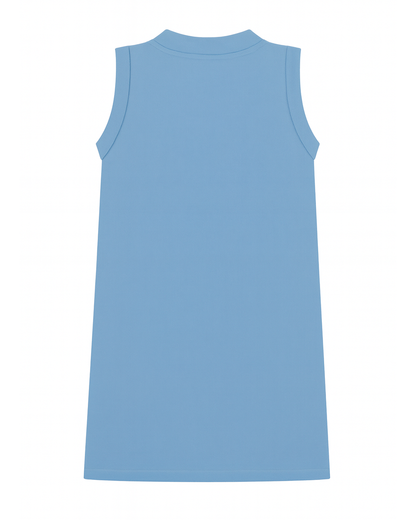Vestido Tipo Polo Sin Mangas Azul