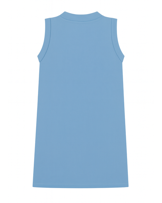 Vestido Tipo Polo Sin Mangas Azul