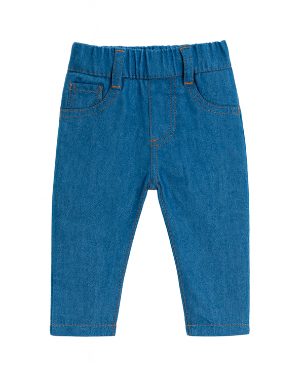 Pantalón Tipo Jean de Bebé con Cintura Elástica
