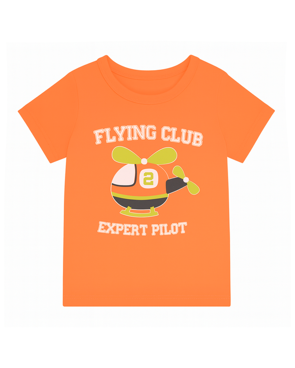 Camiseta básica para recien nacido niño Naranja