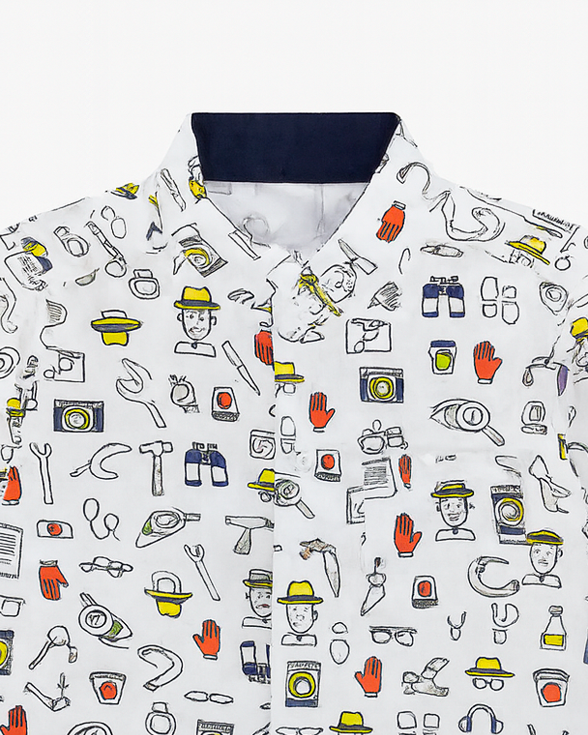 Camisa de Niño Estampada de Manga Larga