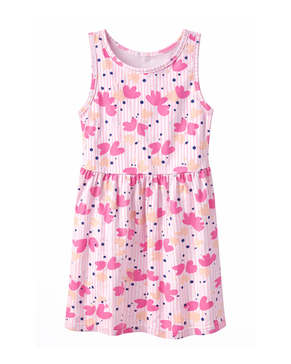Vestido básico estampado para niña