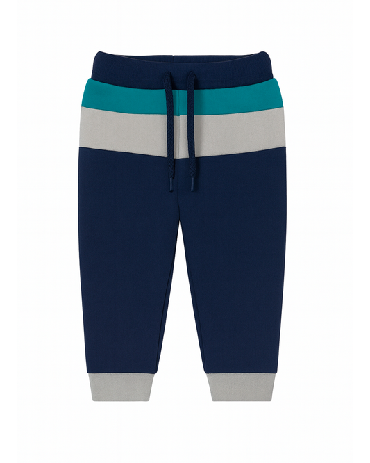Pantalón de Felpa de Niño con Bloques de Color
