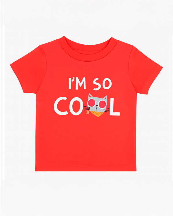 Camiseta básica para recien nacido niño Rojo