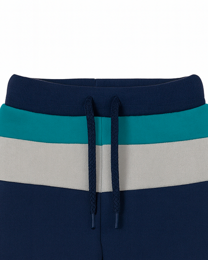 Pantalón de Felpa de Niño con Bloques de Color