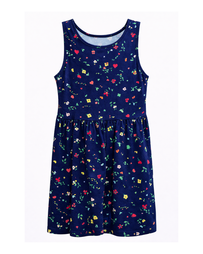 Vestido básico estampado para niña