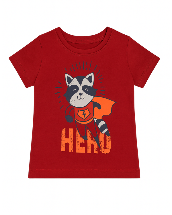 Camiseta básica para recien nacido niño Vinotinto