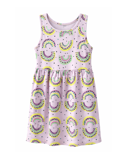 Vestido básico estampado para niña