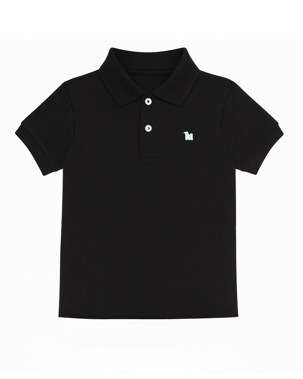 Polo básico para recien nacido niño Negro