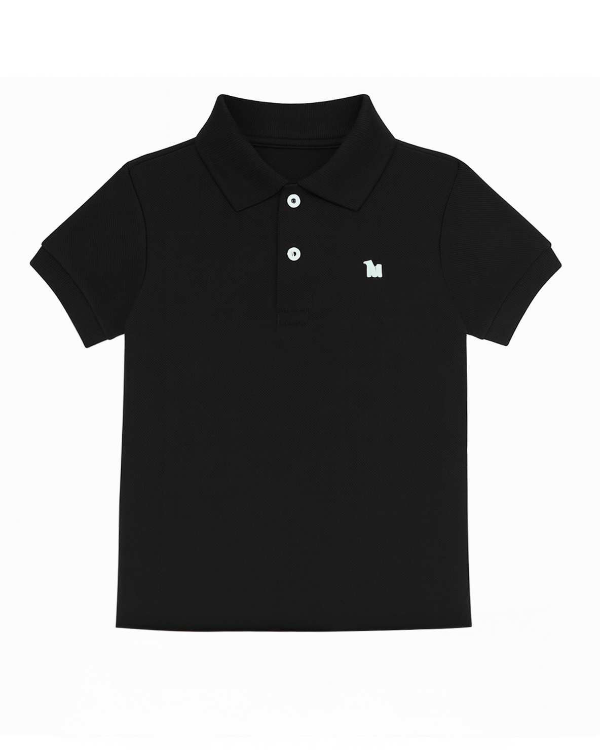 Polo basico Para niño Negro