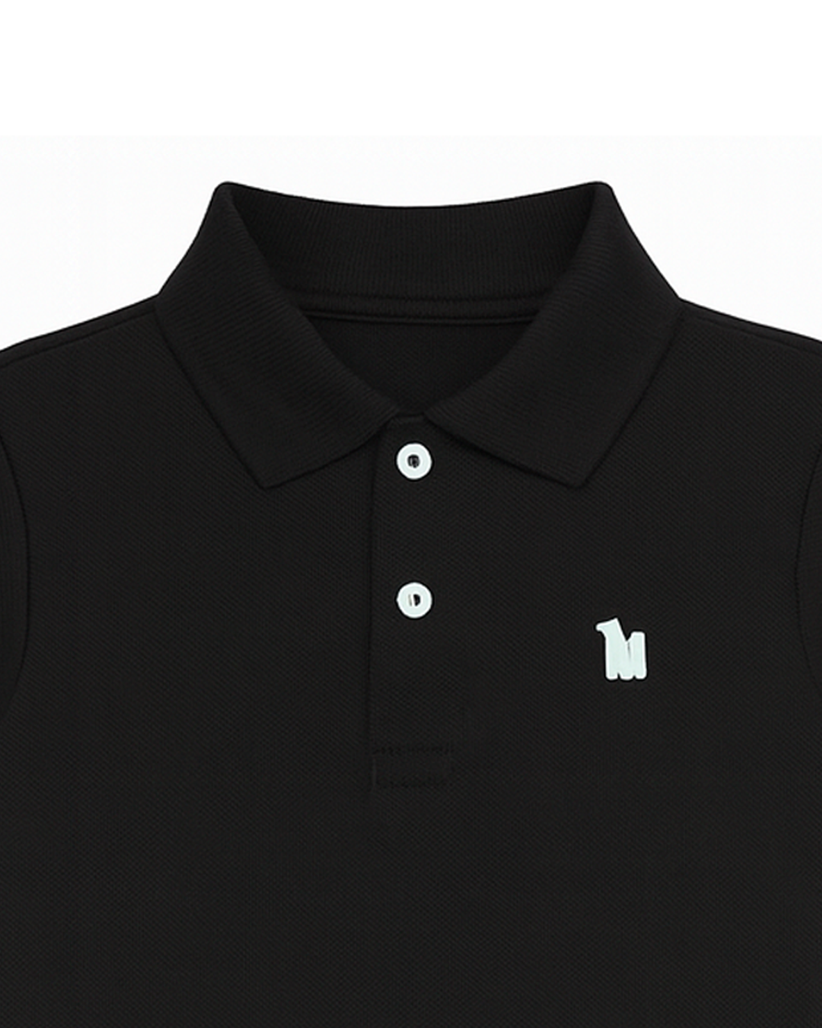Polo basico Para niño Negro