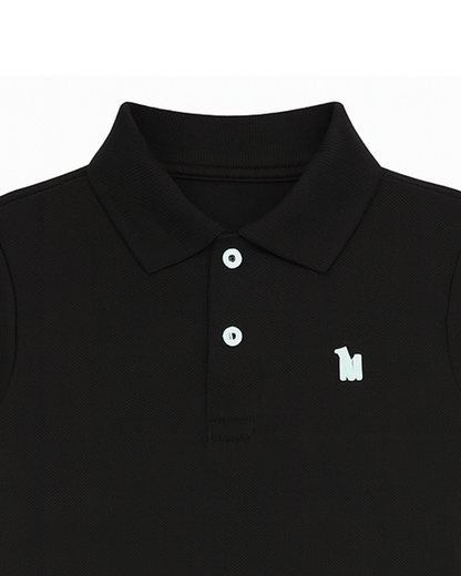 Polo basico Para niño Negro